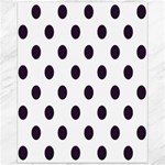 Polka Dots - Dark Purple on White Canvas 16  x 20 