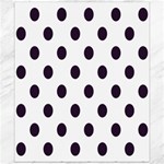 Polka Dots - Dark Purple on White Canvas 20  x 24 