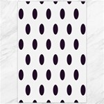 Polka Dots - Dark Purple on White Canvas 20  x 30 
