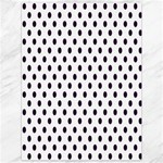 Polka Dots - Dark Purple on White Canvas 36  x 48 