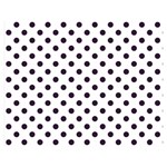 Polka Dots - Dark Purple on White Double Sided Flano Blanket (Medium)