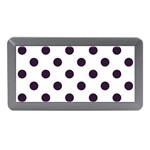 Polka Dots - Dark Purple on White Memory Card Reader (Mini)
