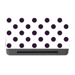 Polka Dots - Dark Purple on White Memory Card Reader with CF