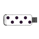 Polka Dots - Dark Purple on White Portable USB Flash (Two Sides)