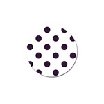 Polka Dots - Dark Purple on White Golf Ball Marker (4 pack)