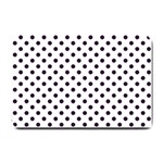 Polka Dots - Dark Purple on White Small Doormat