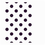Polka Dots - Dark Purple on White Large Garden Flag (Two Sides)