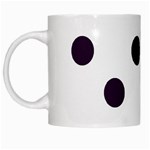 Polka Dots - Dark Purple on White White Mug