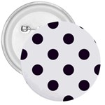 Polka Dots - Dark Purple on White 3  Button