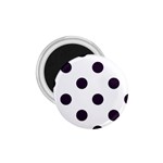 Polka Dots - Dark Purple on White 1.75  Magnet