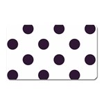 Polka Dots - Dark Purple on White Magnet (Rectangular)