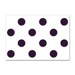Polka Dots - Dark Purple on White Sticker A4 (100 pack)
