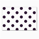 Polka Dots - Dark Purple on White Postcard 4 x 6  (Pkg of 10)
