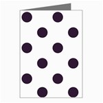 Polka Dots - Dark Purple on White Greeting Cards (Pkg of 8)
