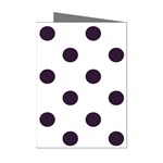 Polka Dots - Dark Purple on White Mini Greeting Cards (Pkg of 8)
