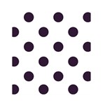 Polka Dots - Dark Purple on White Greeting Card 4.5  x 6 