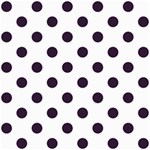 Polka Dots - Dark Purple on White ScrapBook Page 8  x 8 