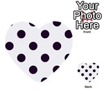Polka Dots - Dark Purple on White Multi-purpose Cards (Heart)