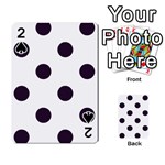 Polka Dots - Dark Purple on White Playing Cards 54 Designs