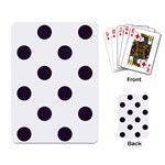 Polka Dots - Dark Purple on White Playing Cards Single Design