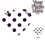 Polka Dots - Dark Purple on White Playing Cards 54 (Heart)