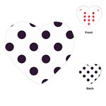 Polka Dots - Dark Purple on White Playing Cards (Heart)