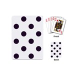 Polka Dots - Dark Purple on White Playing Cards (Mini)