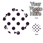 Polka Dots - Dark Purple on White Playing Cards 54 (Round)