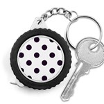 Polka Dots - Dark Purple on White Measuring Tape