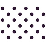 Polka Dots - Dark Purple on White Birthday Cake 3D Greeting Card (7x5)
