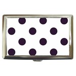 Polka Dots - Dark Purple on White Cigarette Money Case
