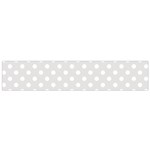 Polka Dots - White on Platinum Gray Flano Scarf (Small)