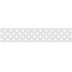 Polka Dots - White on Platinum Gray Flano Scarf (Large)