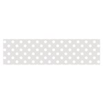 Polka Dots - White on Platinum Gray Satin Scarf (Oblong)