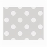 Polka Dots - White on Platinum Gray Small Glasses Cloth (2 Sides)