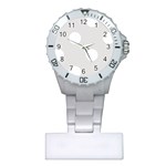 Polka Dots - White on Platinum Gray Nurses Watch