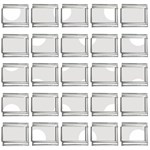 Polka Dots - White on Platinum Gray 9mm Italian Charm (25 pack)