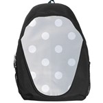 Polka Dots - White on Platinum Gray Backpack Bag