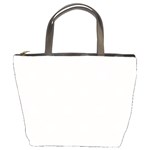 Polka Dots - White on Platinum Gray Bucket Bag