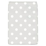Polka Dots - White on Platinum Gray Removable Flap Cover (L)