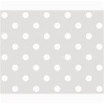 Polka Dots - White on Platinum Gray Collage 8  x 10 