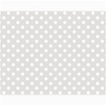 Polka Dots - White on Platinum Gray Collage 11  x 14 