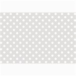 Polka Dots - White on Platinum Gray Collage 12  x 18 