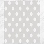 Polka Dots - White on Platinum Gray Canvas 8  x 10 