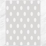 Polka Dots - White on Platinum Gray Canvas 12  x 16 