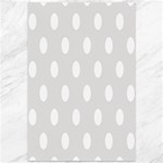 Polka Dots - White on Platinum Gray Canvas 12  x 18 