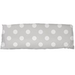 Polka Dots - White on Platinum Gray Body Pillow Case Dakimakura (Two Sides)