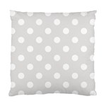 Polka Dots - White on Platinum Gray Standard Cushion Case (Two Sides)