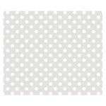 Polka Dots - White on Platinum Gray Double Sided Flano Blanket (Small)