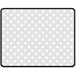 Polka Dots - White on Platinum Gray Fleece Blanket (Medium) (One Side)